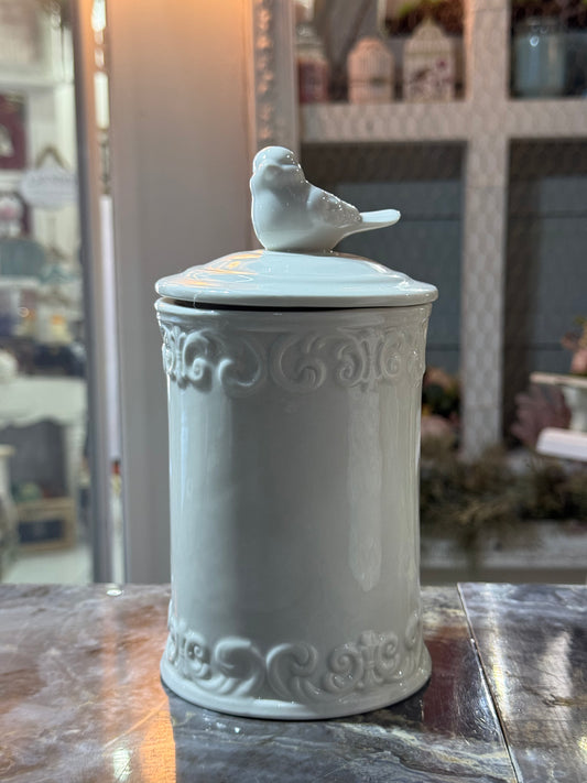 Contenedor de cerámica pajarito 1
