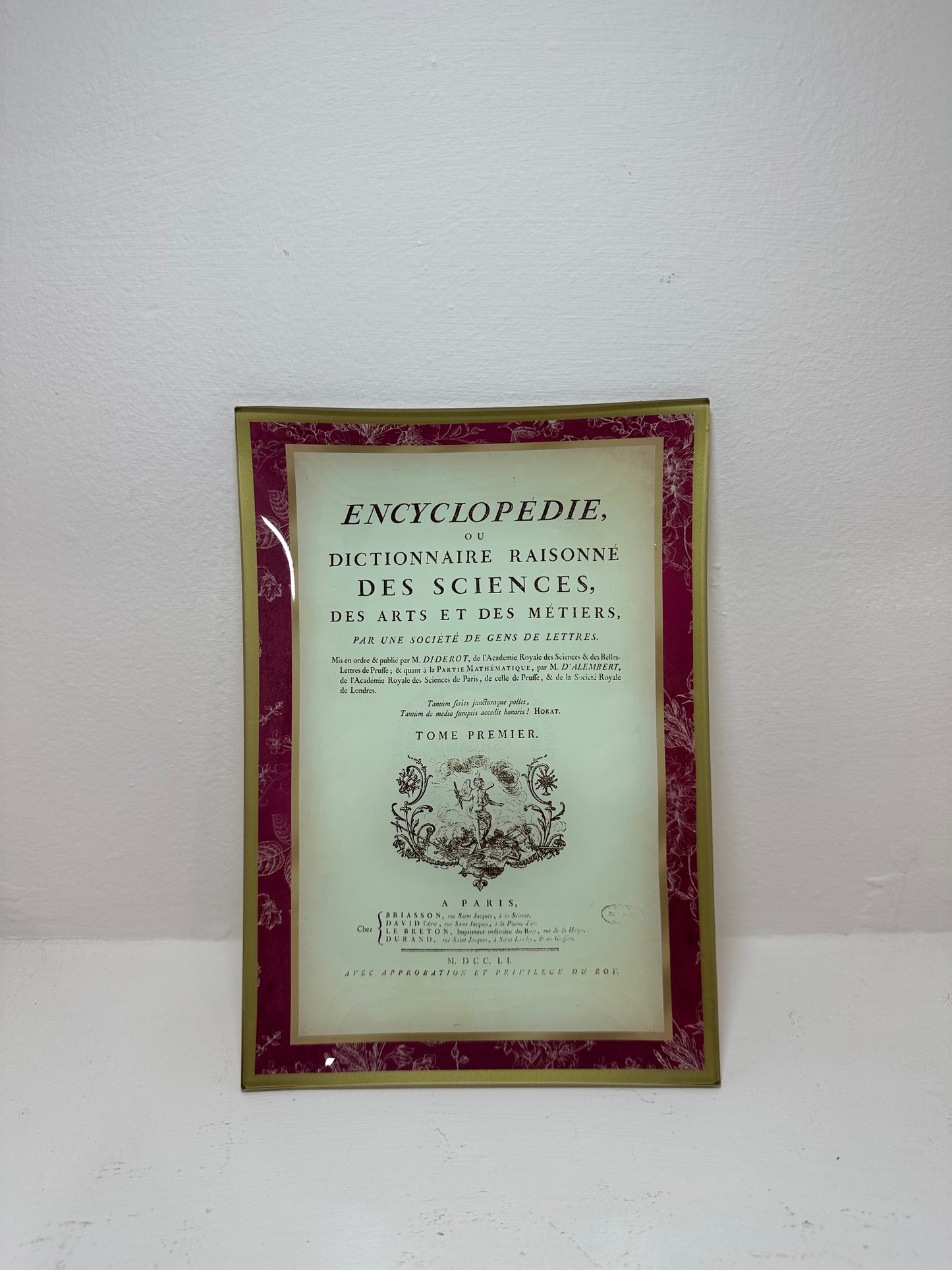 Plato rectangular decorado