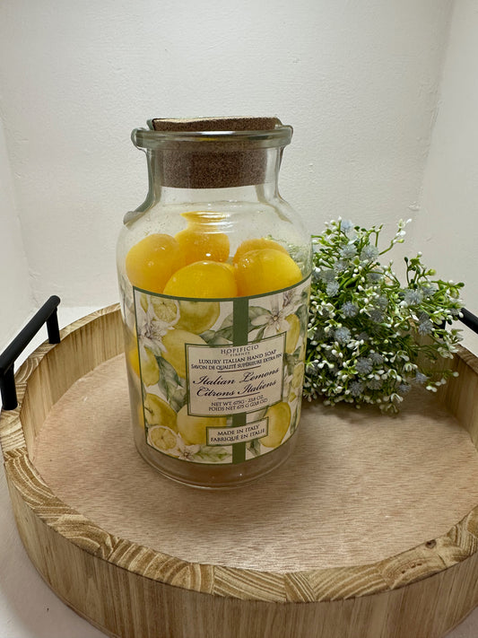 Tarro jabones limón