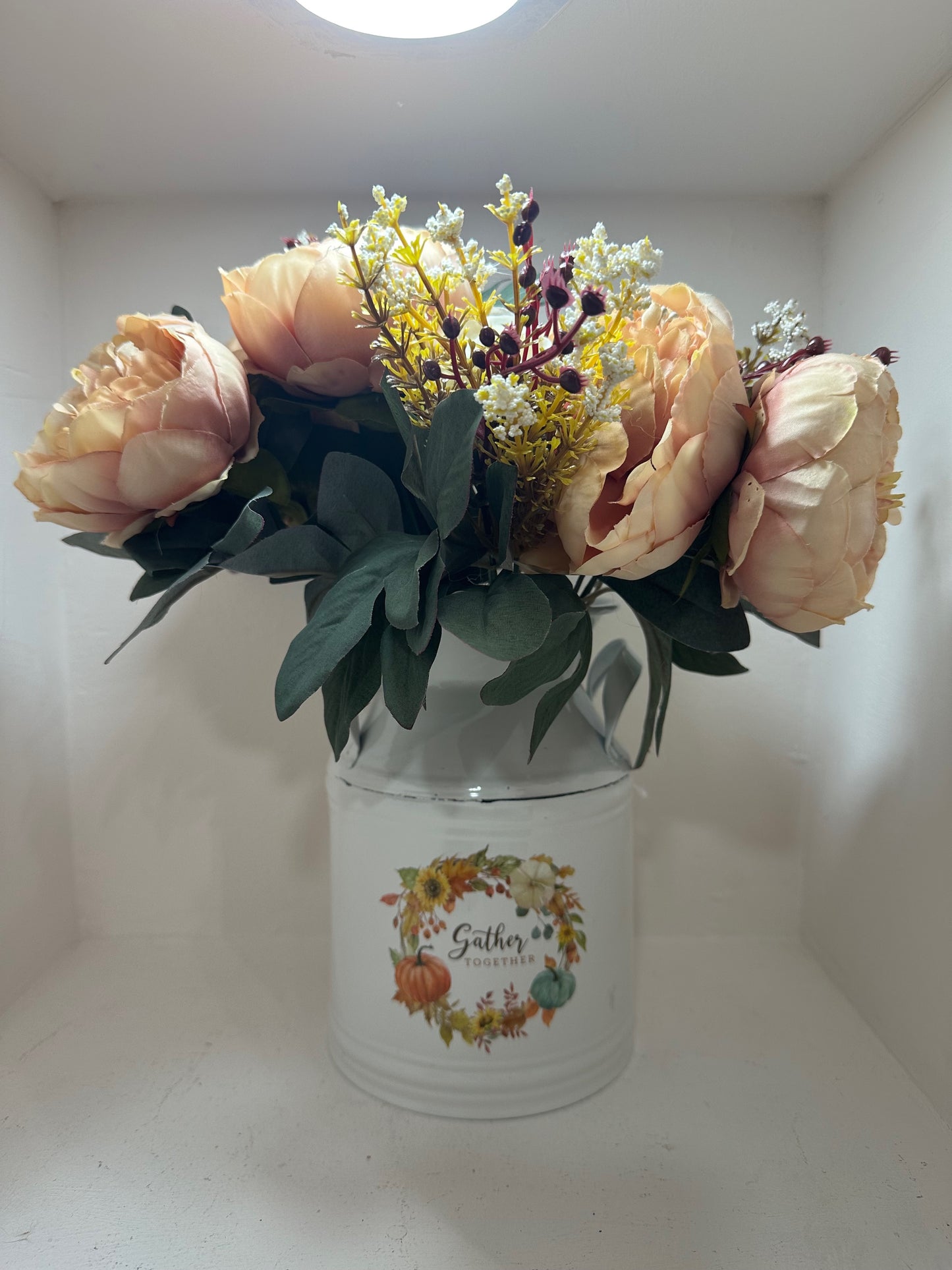 Florero de lamina  decorativo otoño