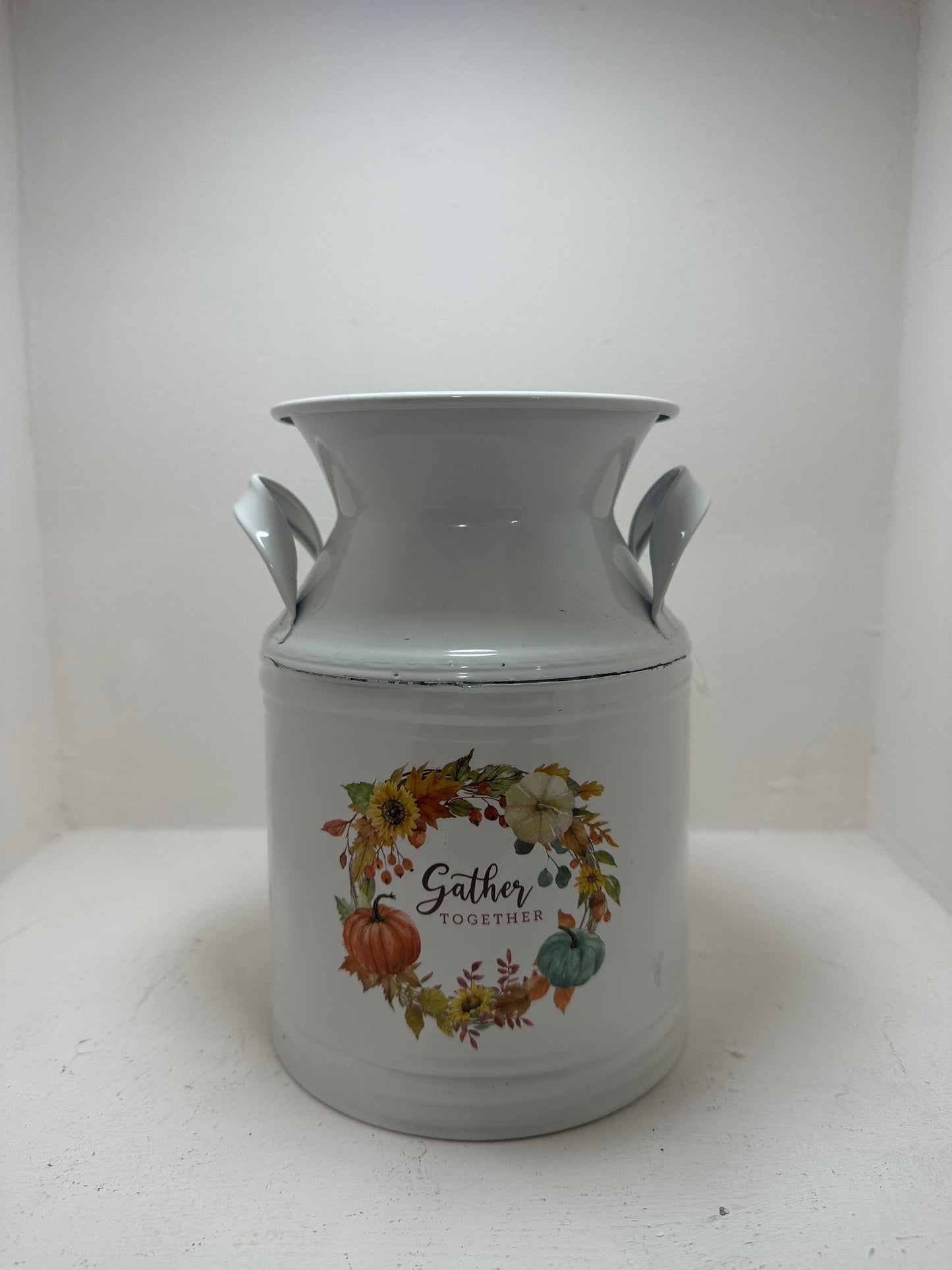 Florero de lamina  decorativo otoño