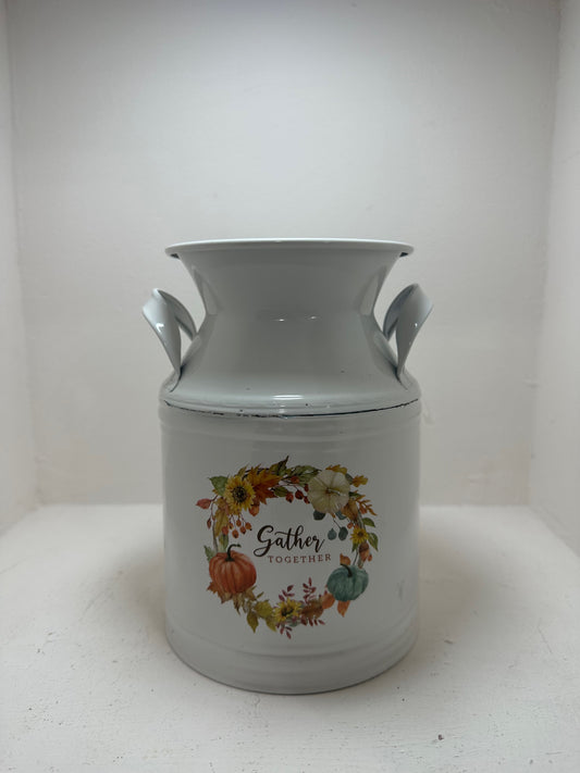 Florero de lamina  decorativo otoño