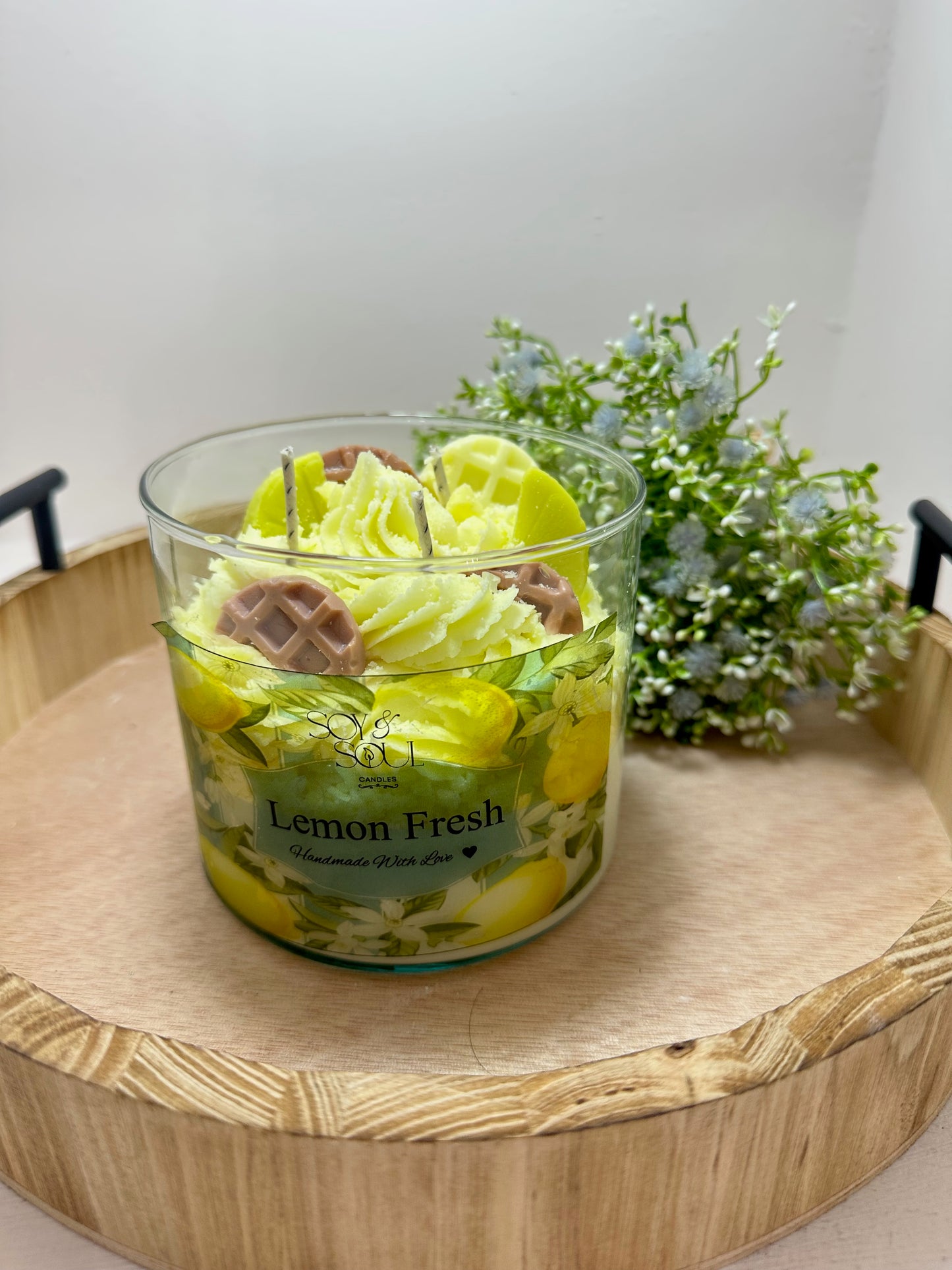 Vela Lemon fresh decorada