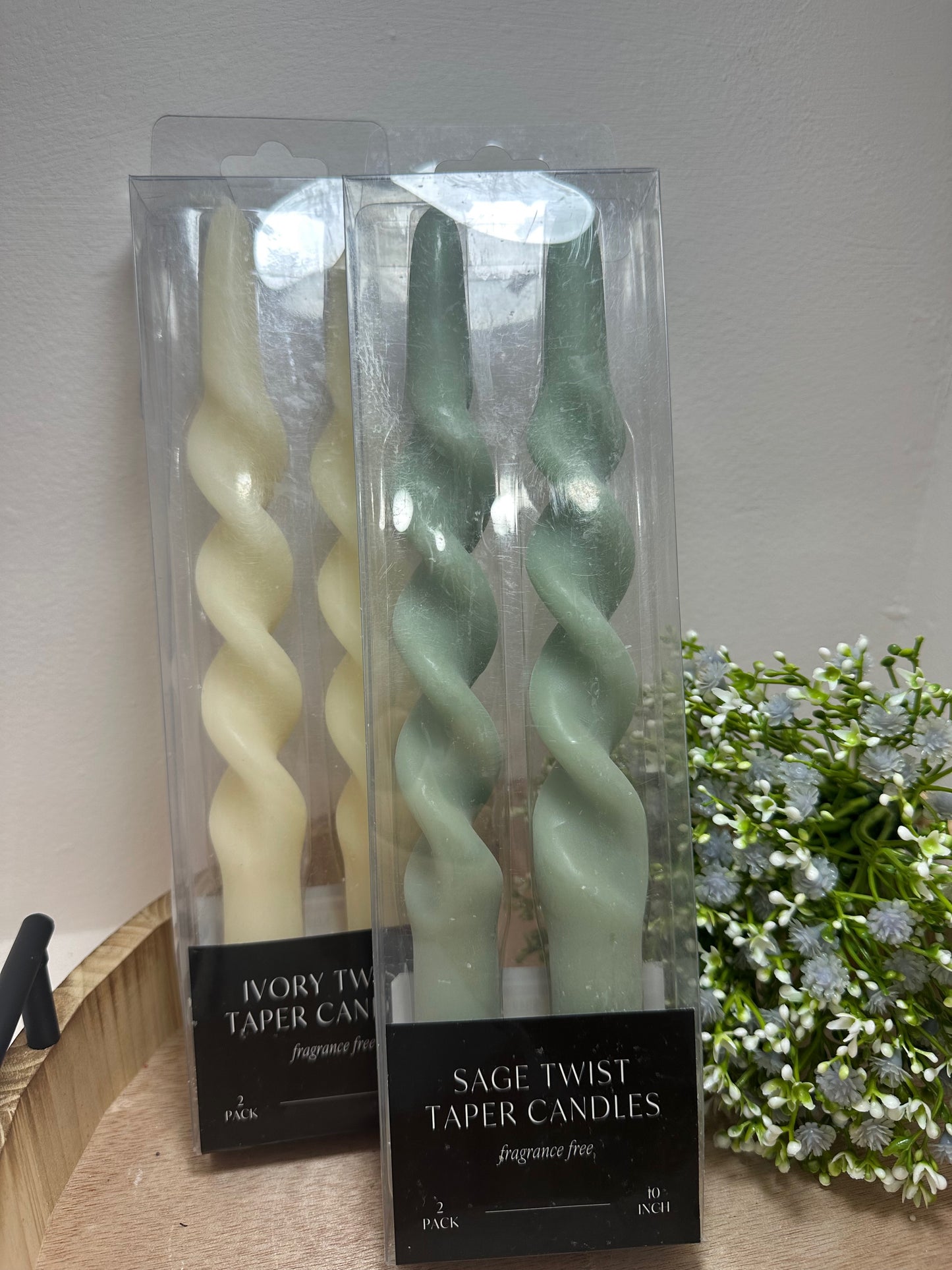 Paquete de 2 velas estilo twist