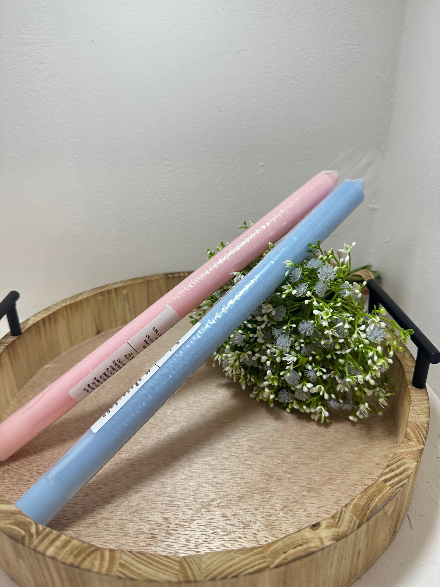 Vela individual larga color pastel