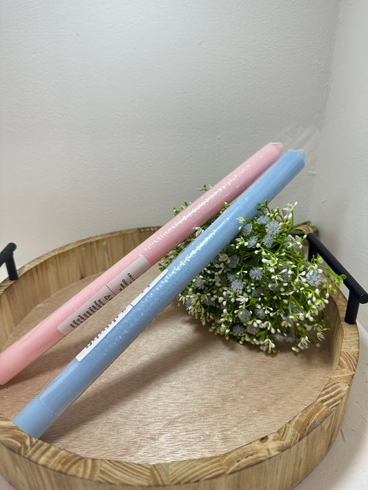 Vela individual larga color pastel