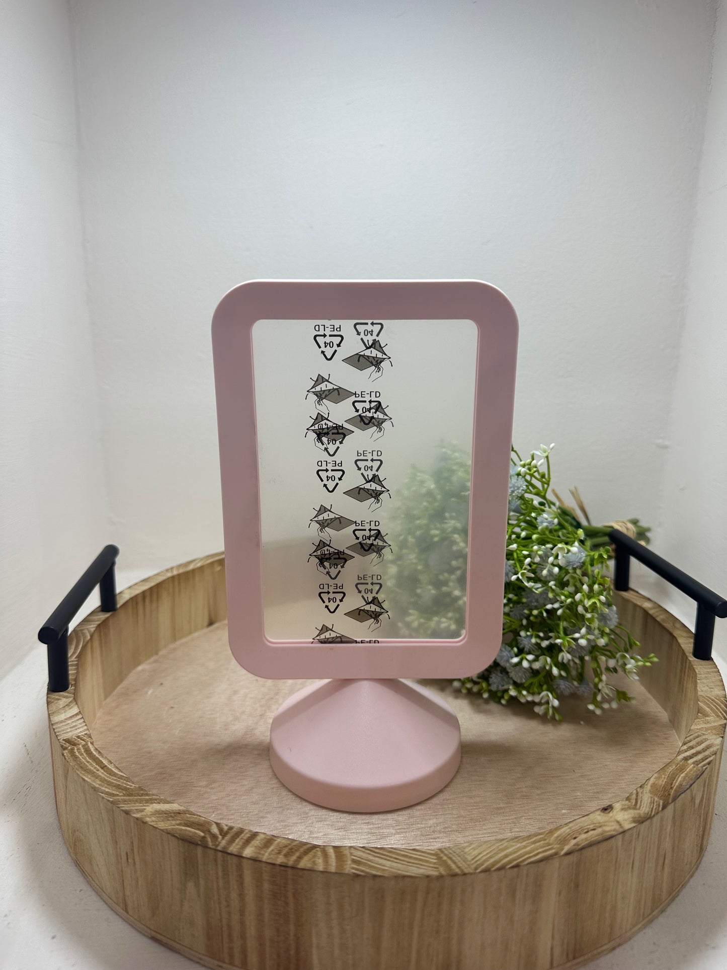 Porta retratos plástico rosa