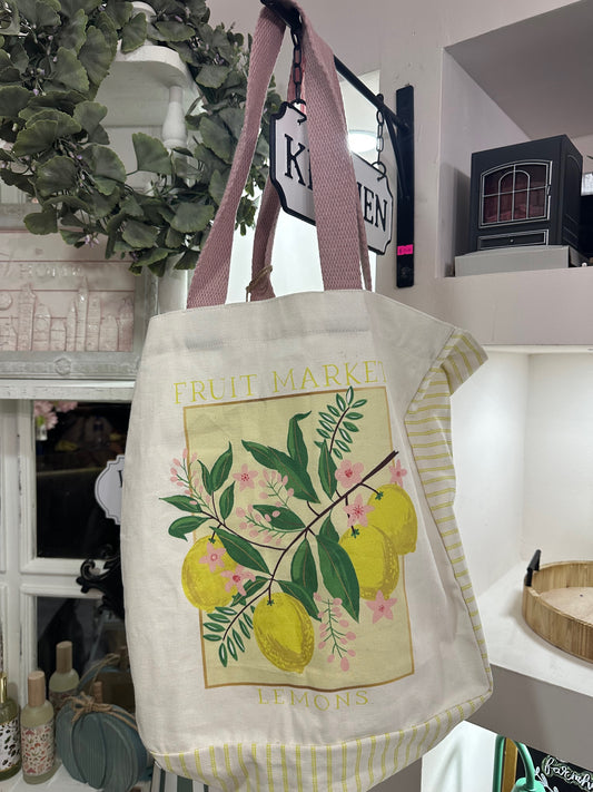 Tote bag limones y flores