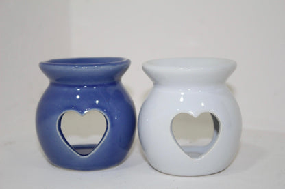 Calentador de cera  y aceites esenciales forma de corazón
