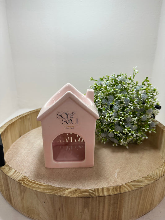 Calentador de cera  y aceites casita Rosa