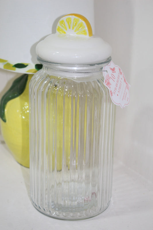 Frasco de vidrio rodaja de Limón