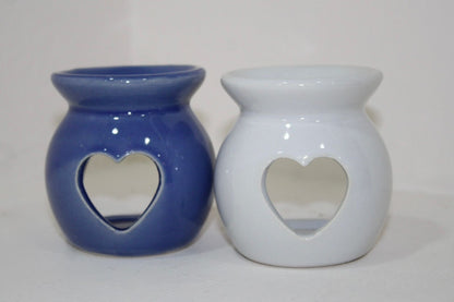 Calentador de cera  y aceites esenciales forma de corazón