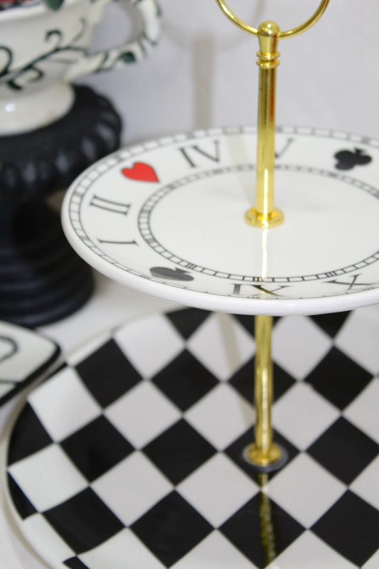 Bandeja 2 pisos “Alicia en el país de las maravillas”