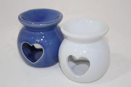 Calentador de cera  y aceites esenciales forma de corazón