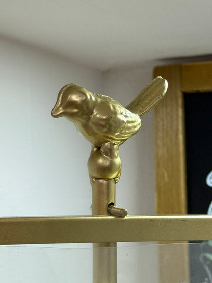 Marco dorado de Metal con Pajarito