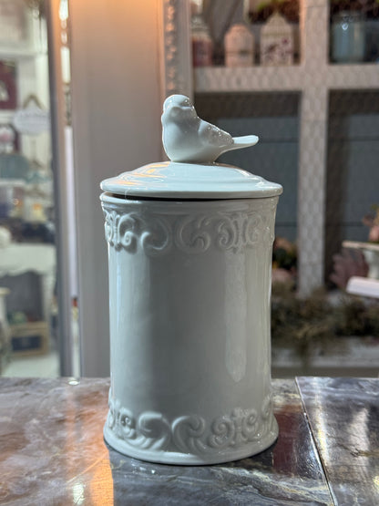 Contenedor de cerámica pajarito 1