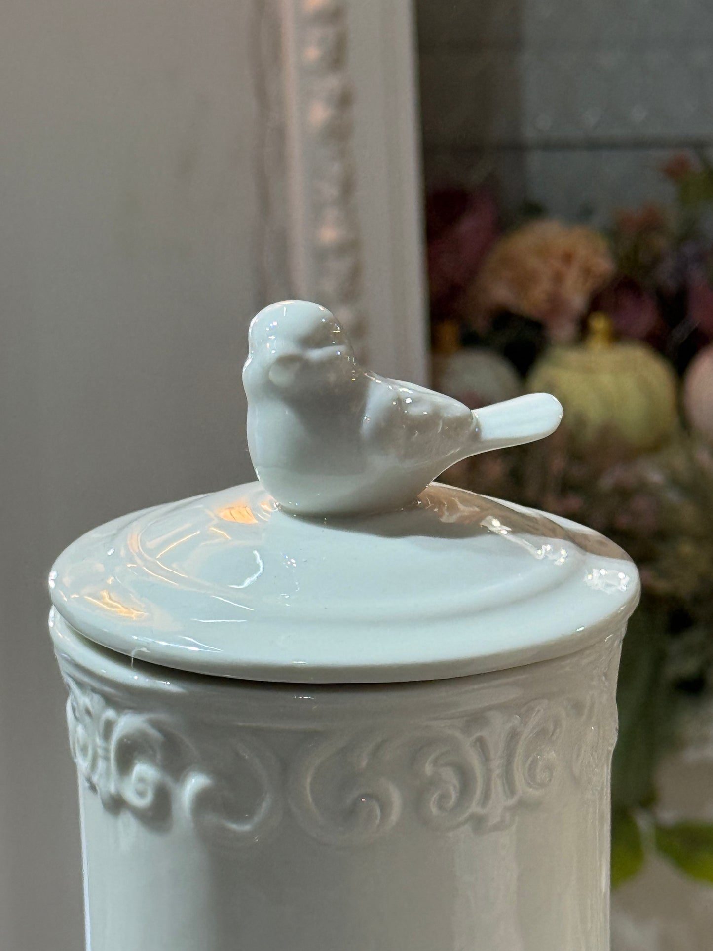 Contenedor de cerámica pajarito 1