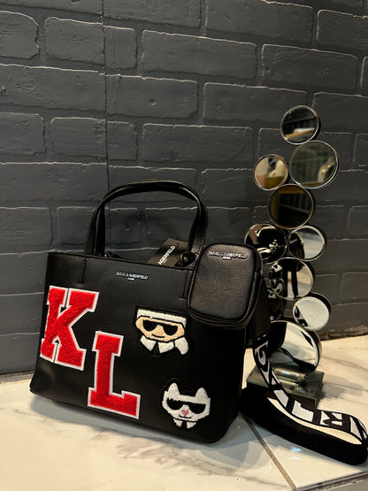 Bolso Karl Lagerfeld Letras Rojas KL