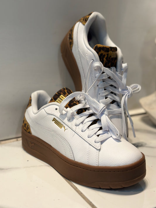 Tenis Puma blanco/leopardo