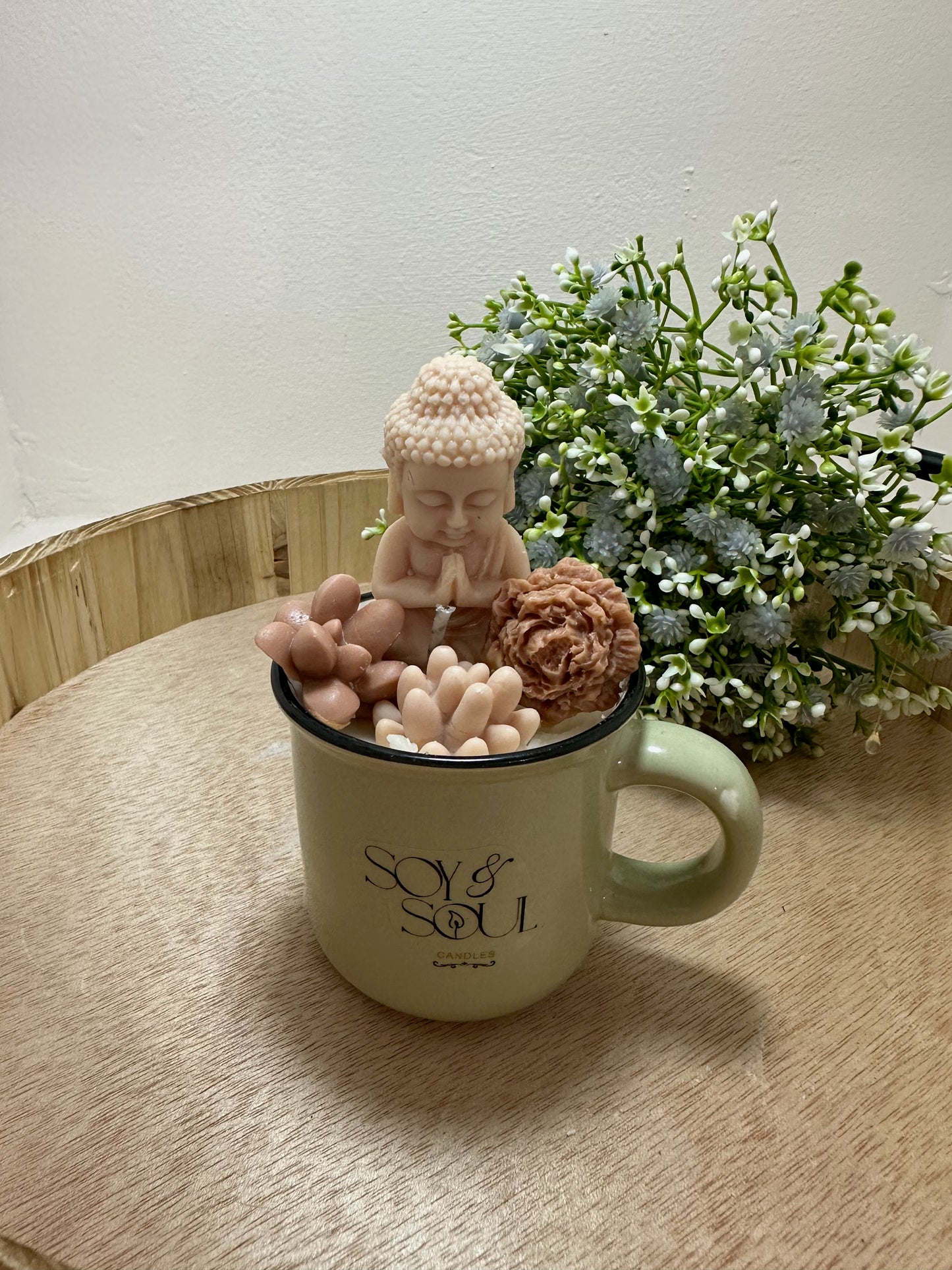 taza pequeña ceramica  buda