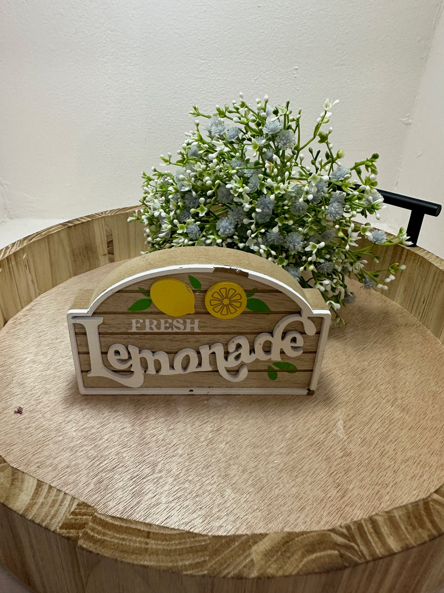 Letrero decorativo limón de madera