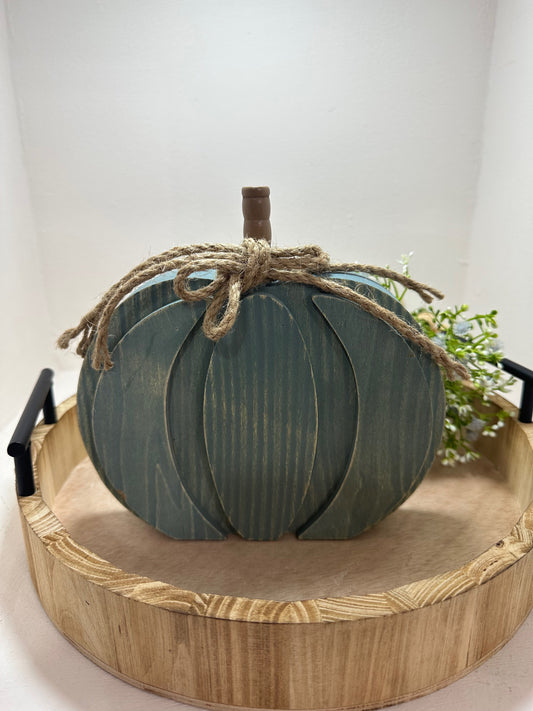 Calabaza decorativa de madera