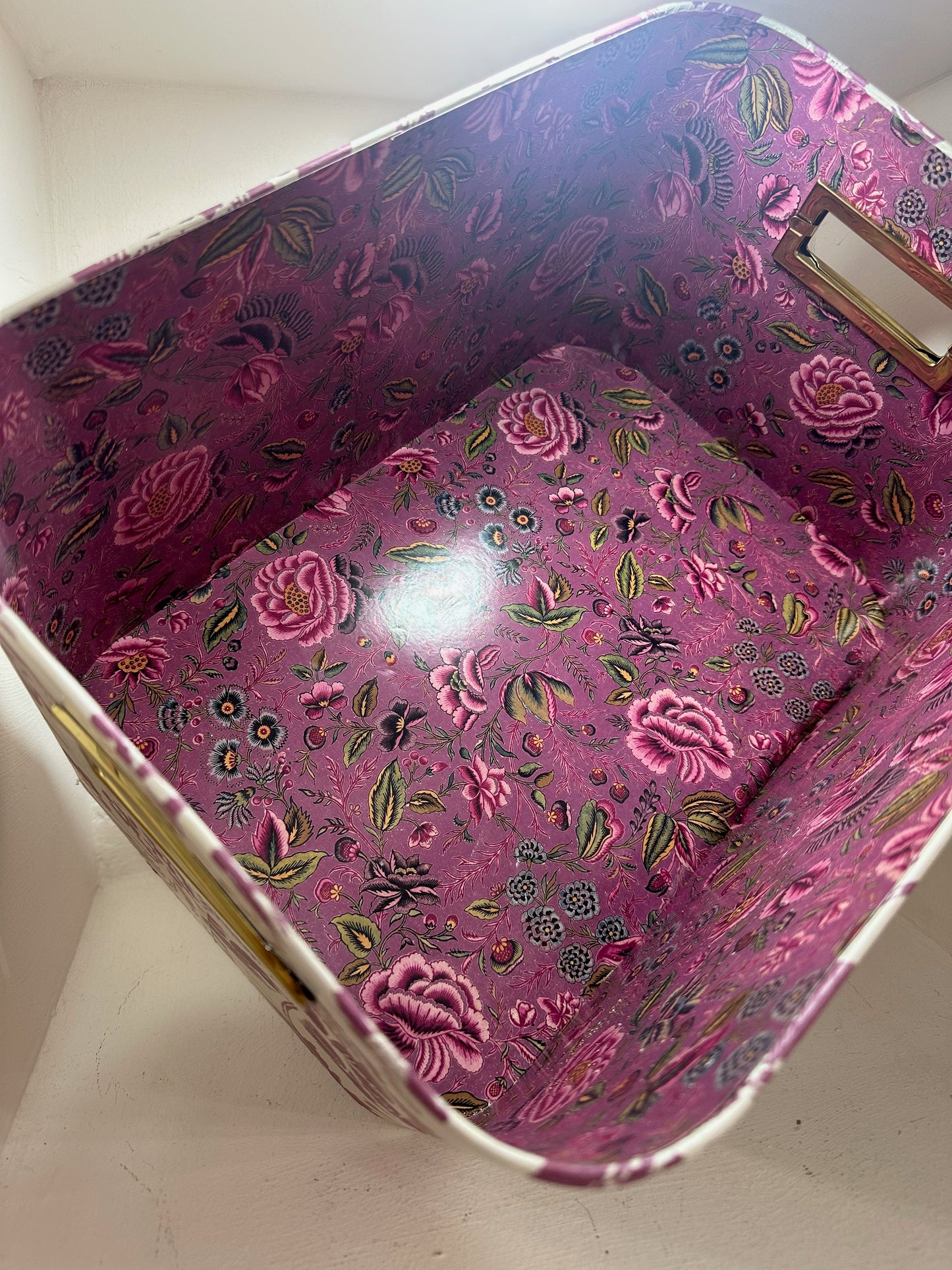 Caja decorada rosas vintage