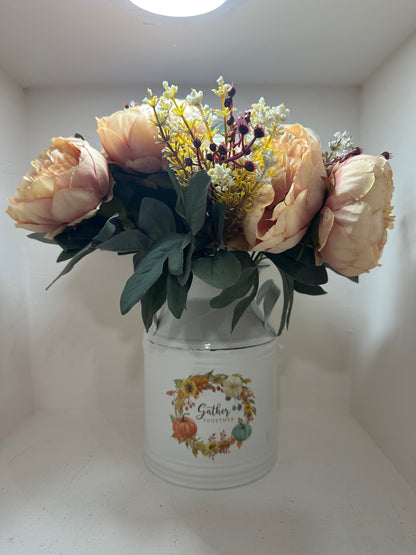 Florero de lamina  decorativo otoño