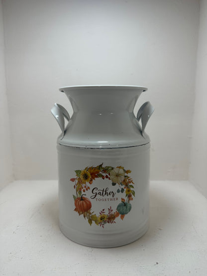 Florero de lamina  decorativo otoño