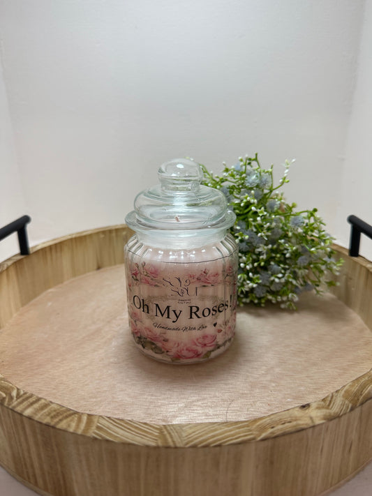 Vela Oh My Roses frasco