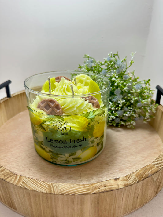 Vela Lemon fresh decorada