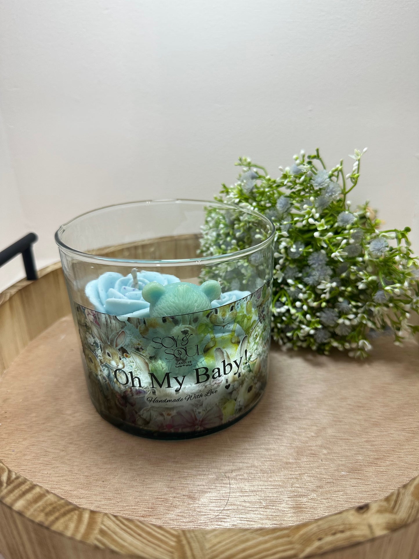 Vela grande decorada Oh my baby