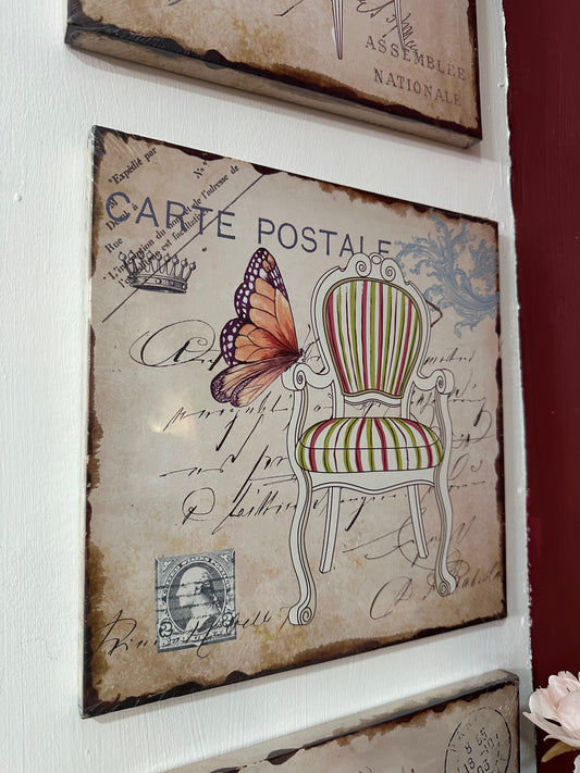 PrecioCuadro decorativo silla blanca