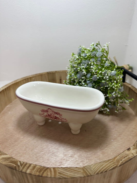 Tina de baño de porcelana decorativa 16 cm largo